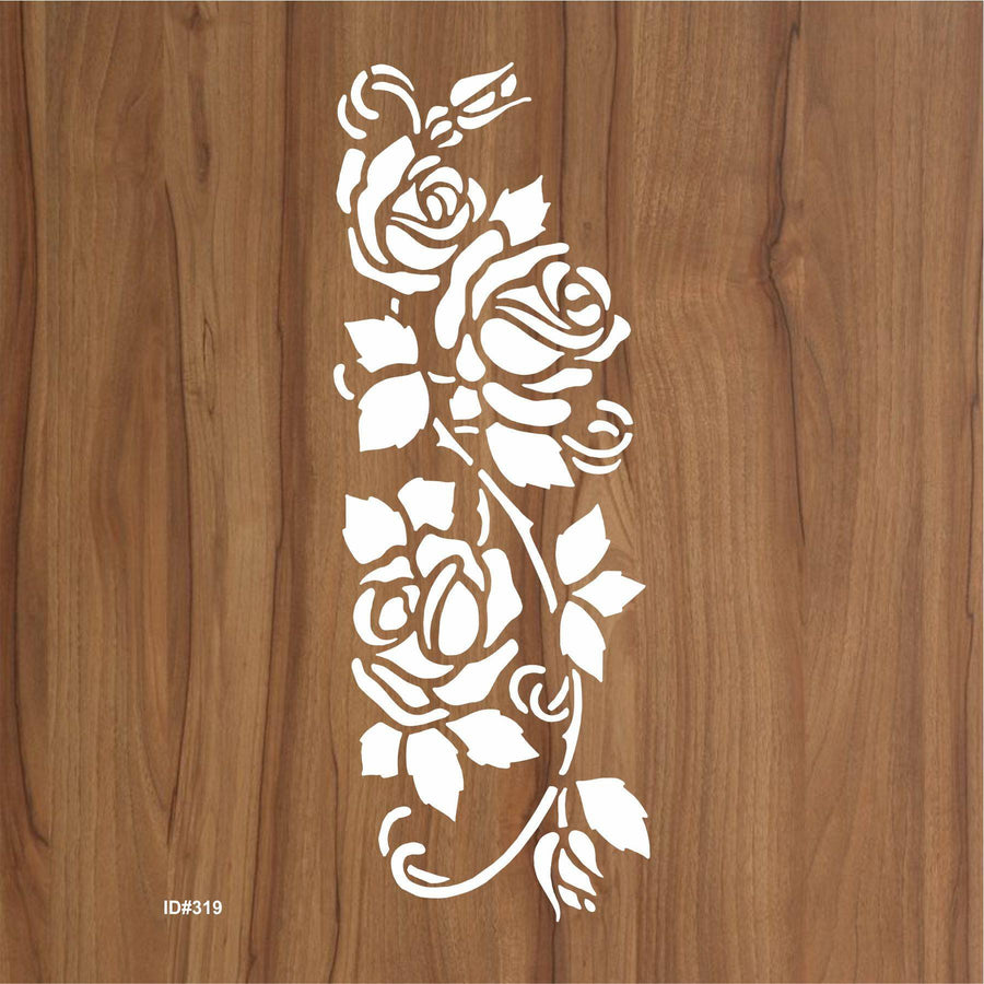 Gorgeous Roses Reusable Stencil For Canvas And Wall Painting.ID #319 - imartdecor.com