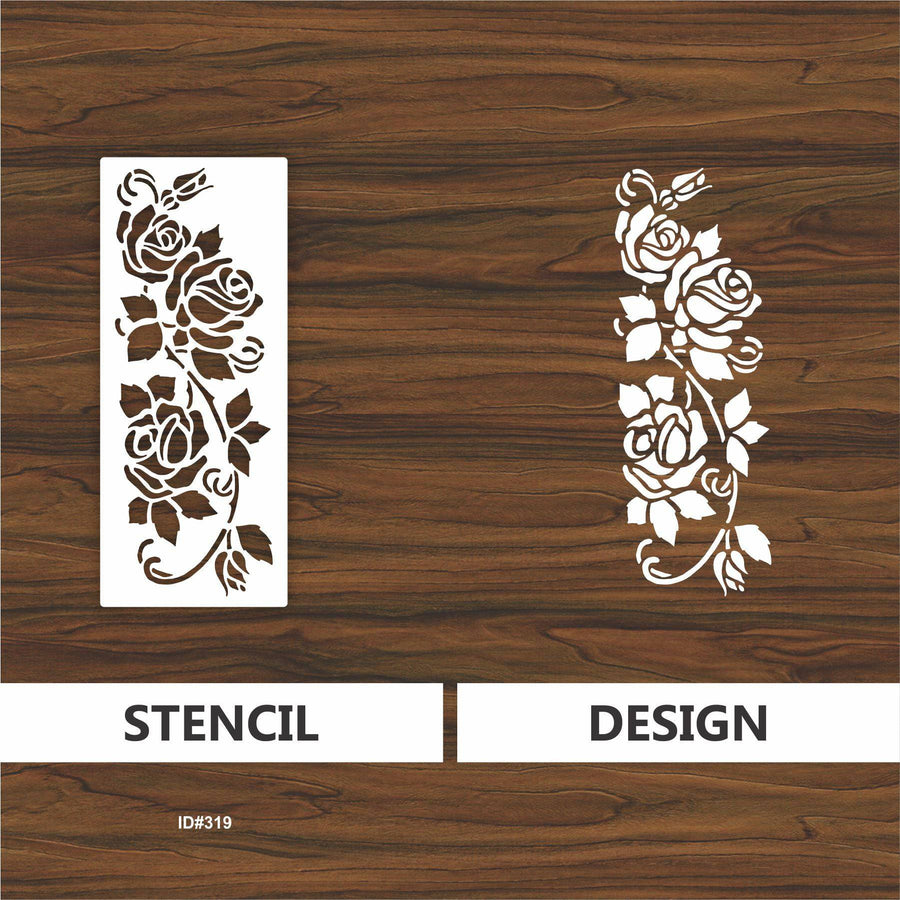 Gorgeous Roses Reusable Stencil For Canvas And Wall Painting.ID #319 - imartdecor.com