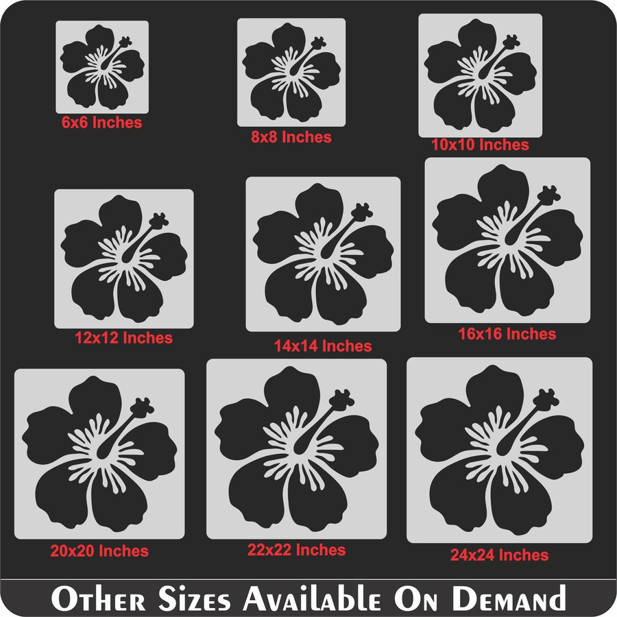 Hibiscus Flower Reusable Stencil for Canvas and wall painting - imartdecor.com