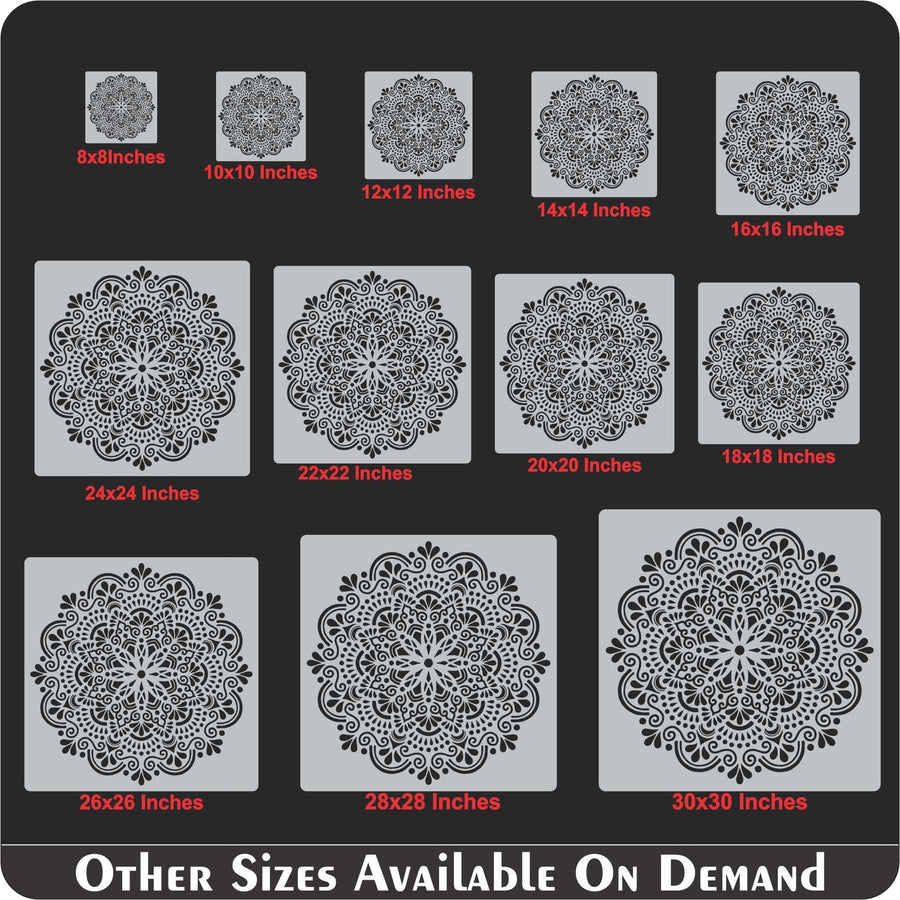 Folk art Mandala Flower Reusable Stencil For Canvas And Wall Painting.ID#322 - imartdecor.com