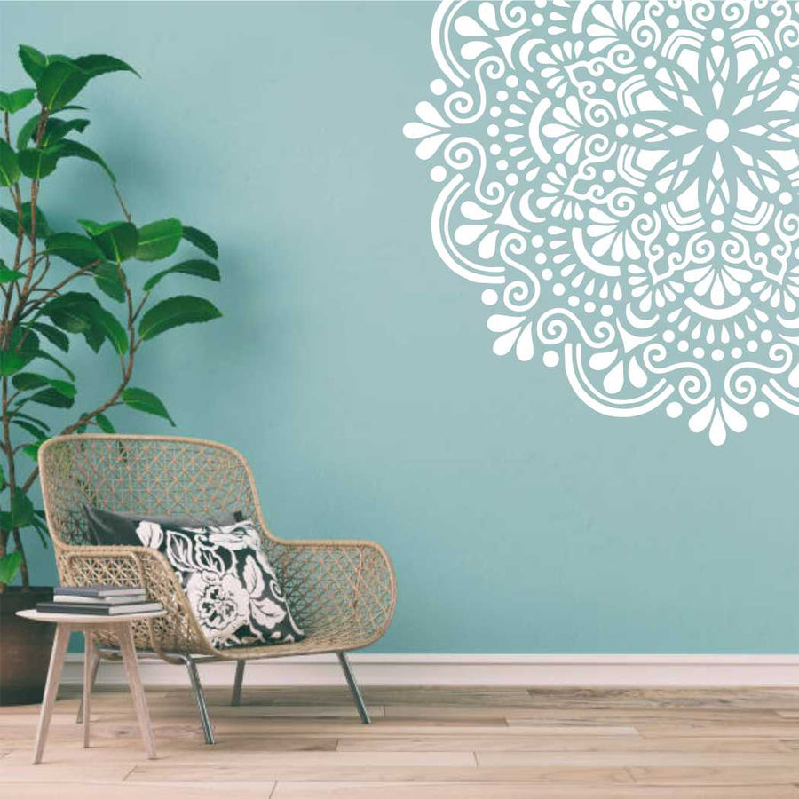 Folk art Mandala Flower Reusable Stencil For Canvas And Wall Painting.ID#322 - imartdecor.com