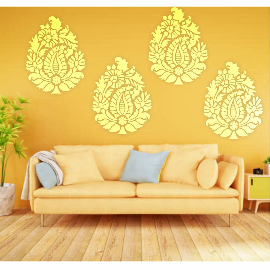 Pear Paisley Damask stencil Reusable Stencil For Canvas And Wall Painting. ID #327 - imartdecor.com