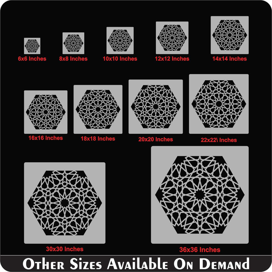 Mandala Geometric Design Stencil Reusable Stencil For Canvas And Wall Painting.ID# 342 - imartdecor.com