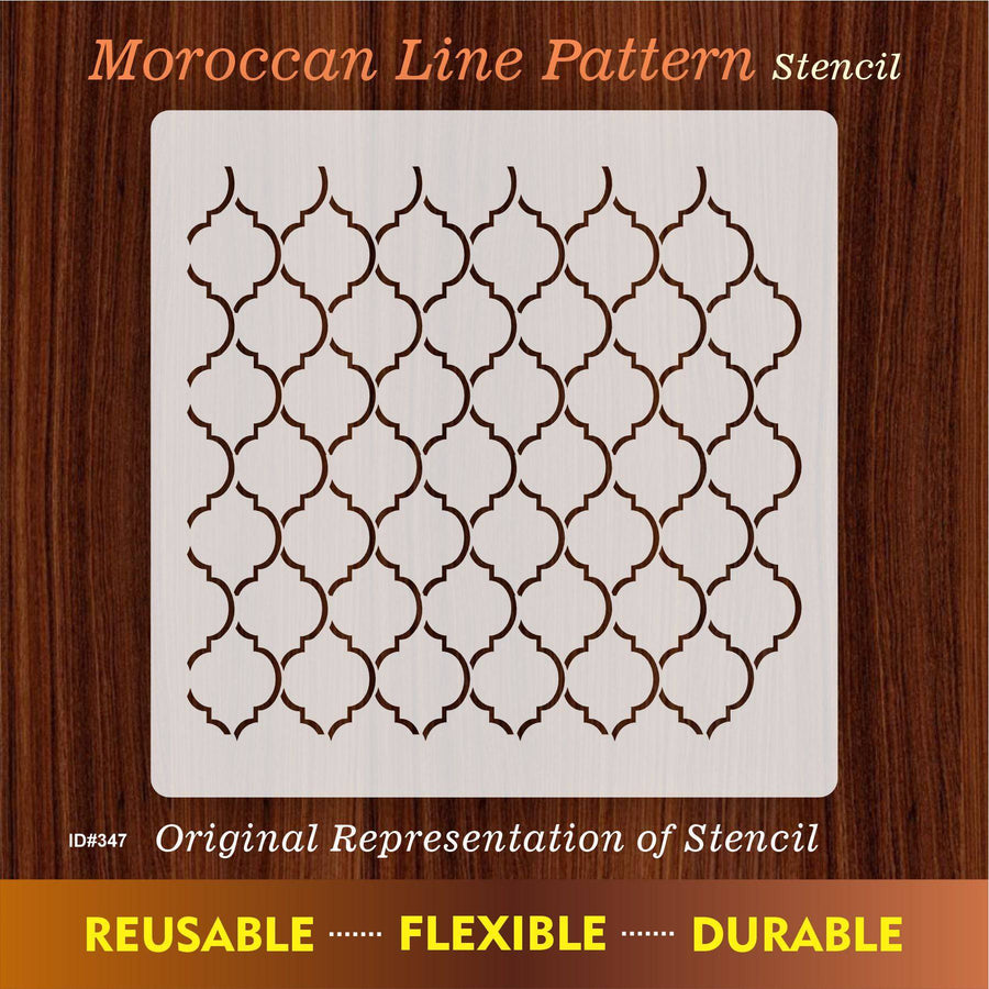 Moroccan Line Pattern Moroccan Fabric Reusable Stencil For Canvas And Wall Painting.ID #347 - imartdecor.com
