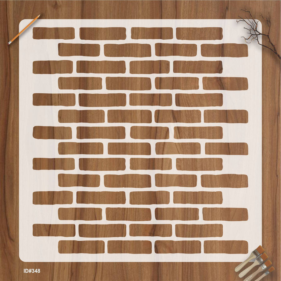 Brick Wall Pattren Reusable Stencil For Canvas And Wall Painting.ID #348 - imartdecor.com