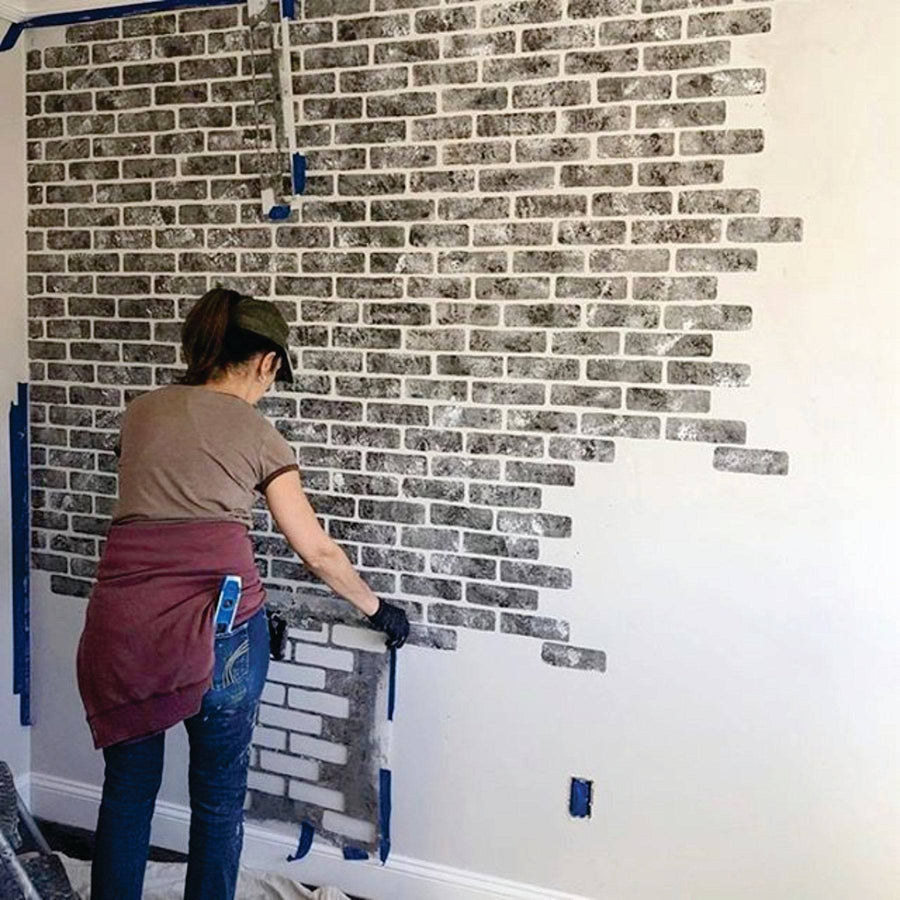 Brick Wall Pattren Reusable Stencil For Canvas And Wall Painting.ID #348 - imartdecor.com