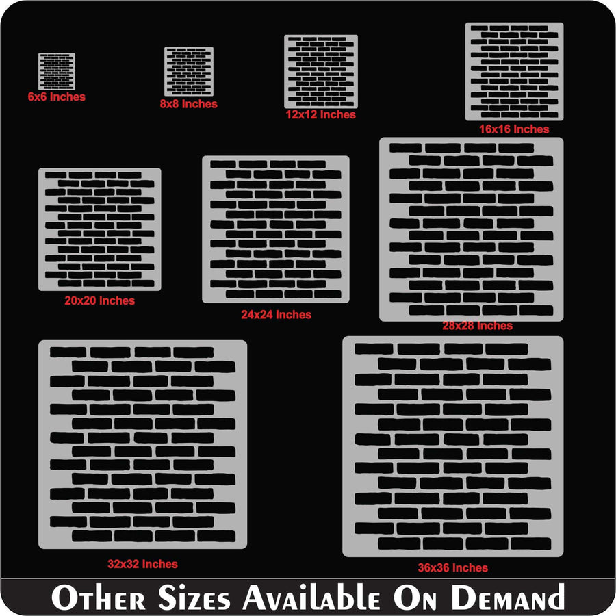 Brick Wall Pattren Reusable Stencil For Canvas And Wall Painting.ID #348 - imartdecor.com