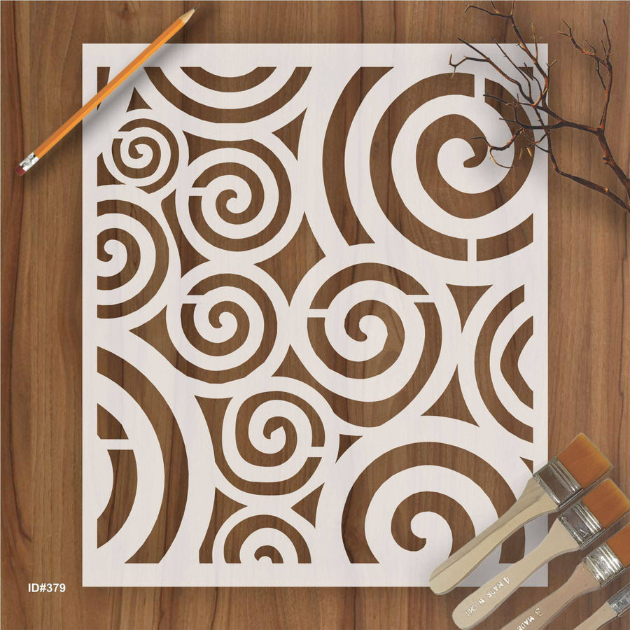 Swiral Pattren Stencil Reusable Stencil For Canvas And Wall Painting.ID #379 - imartdecor.com