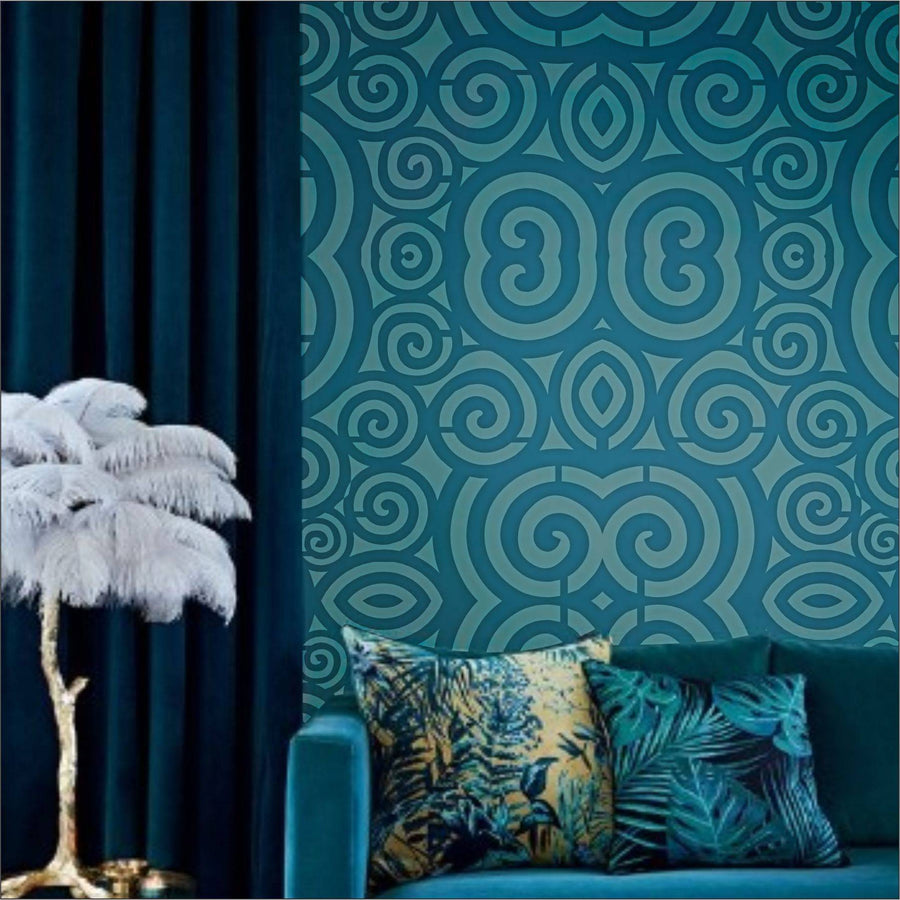 Swiral Pattren Stencil Reusable Stencil For Canvas And Wall Painting.ID #379 - imartdecor.com