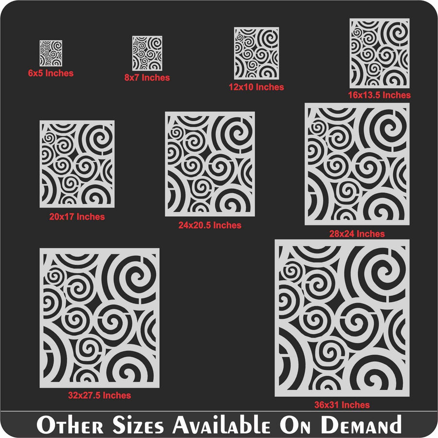 Swiral Pattren Stencil Reusable Stencil For Canvas And Wall Painting.ID #379 - imartdecor.com