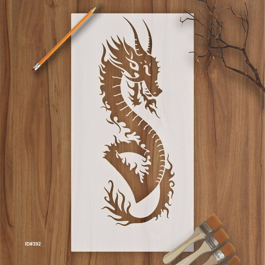Dragons Reusable Stencil Reusable Stencil For Canvas And Wall Painting.ID# 392 - imartdecor.com