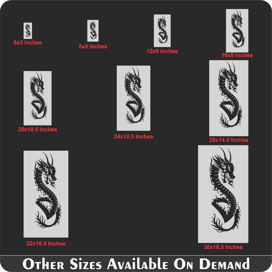 Dragons Reusable Stencil Reusable Stencil For Canvas And Wall Painting.ID# 392 - imartdecor.com
