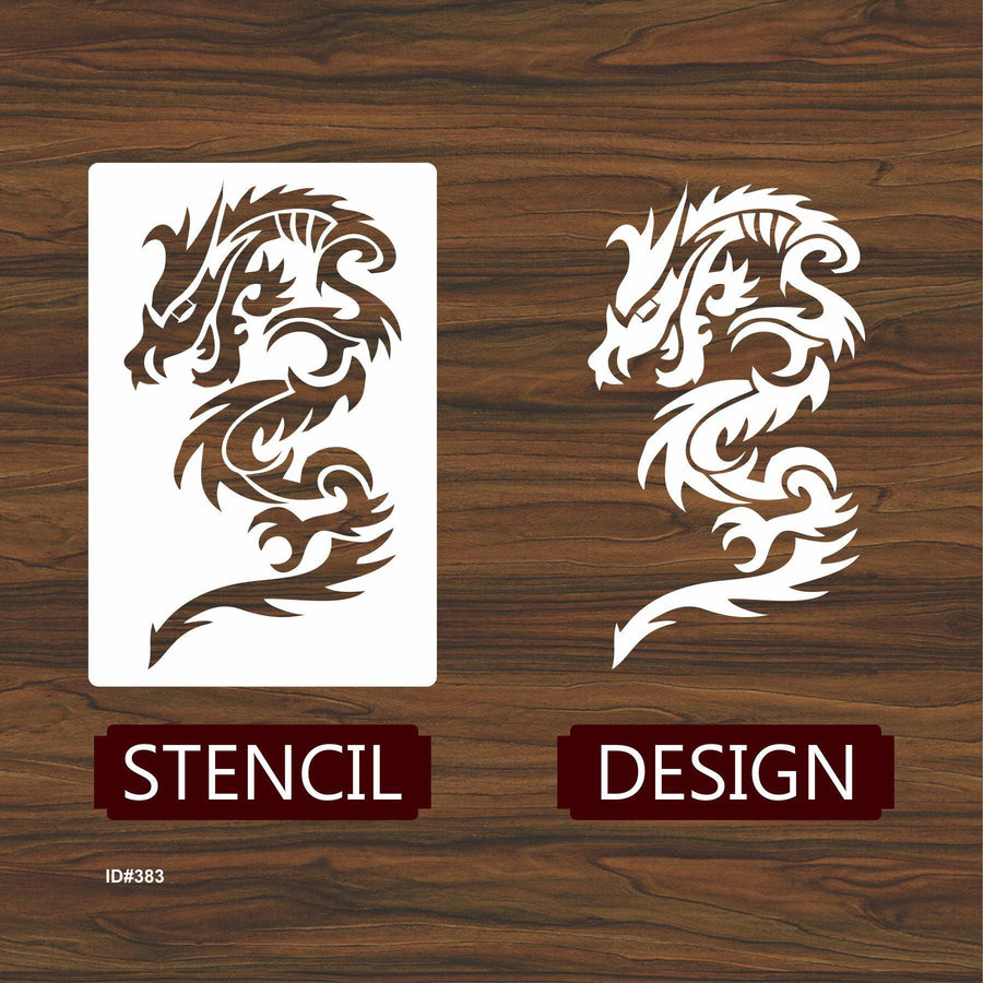 Dragons Reusable Stencil Reusable Stencil For Canvas And Wall Painting.ID# 393 - imartdecor.com