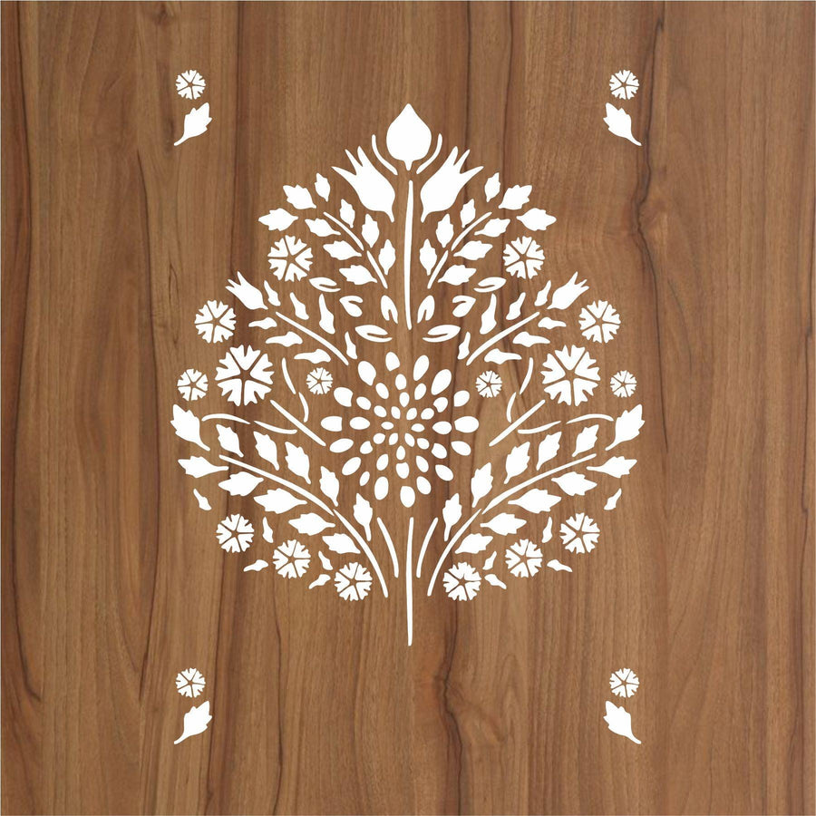 Tree leaves Reusable Stencil for Canvas,Furniture,Fabric and wall decoration - imartdecor.com