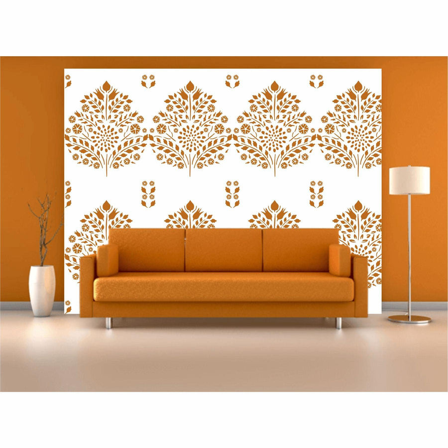 Tree leaves Reusable Stencil for Canvas,Furniture,Fabric and wall decoration - imartdecor.com