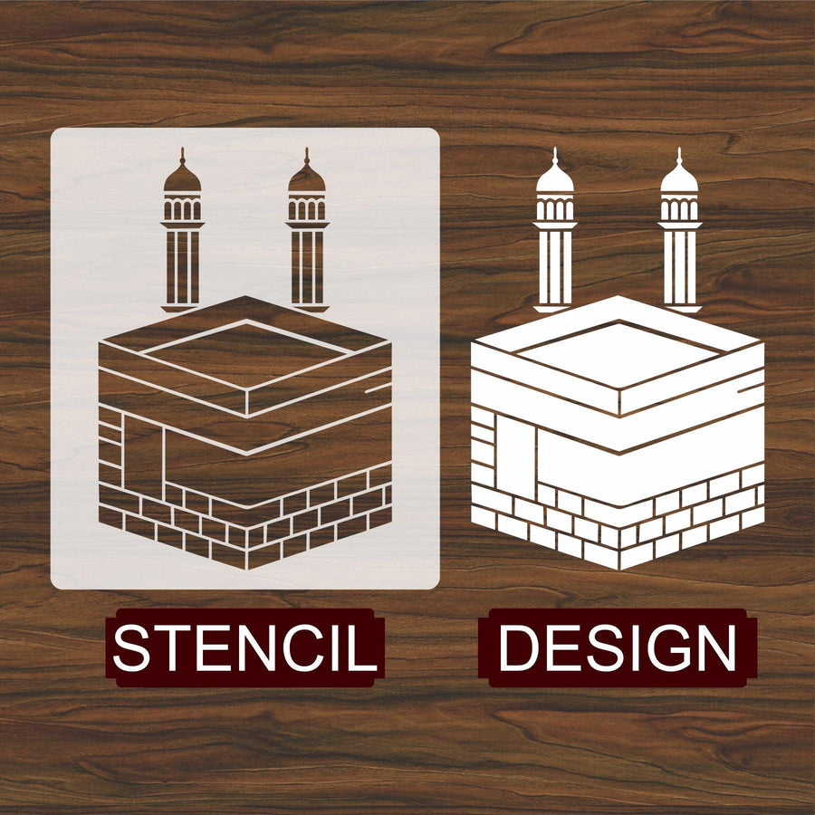 KAABA Stencils Islamic Reusable Stencil for Canvas and wall Painting - imartdecor.com