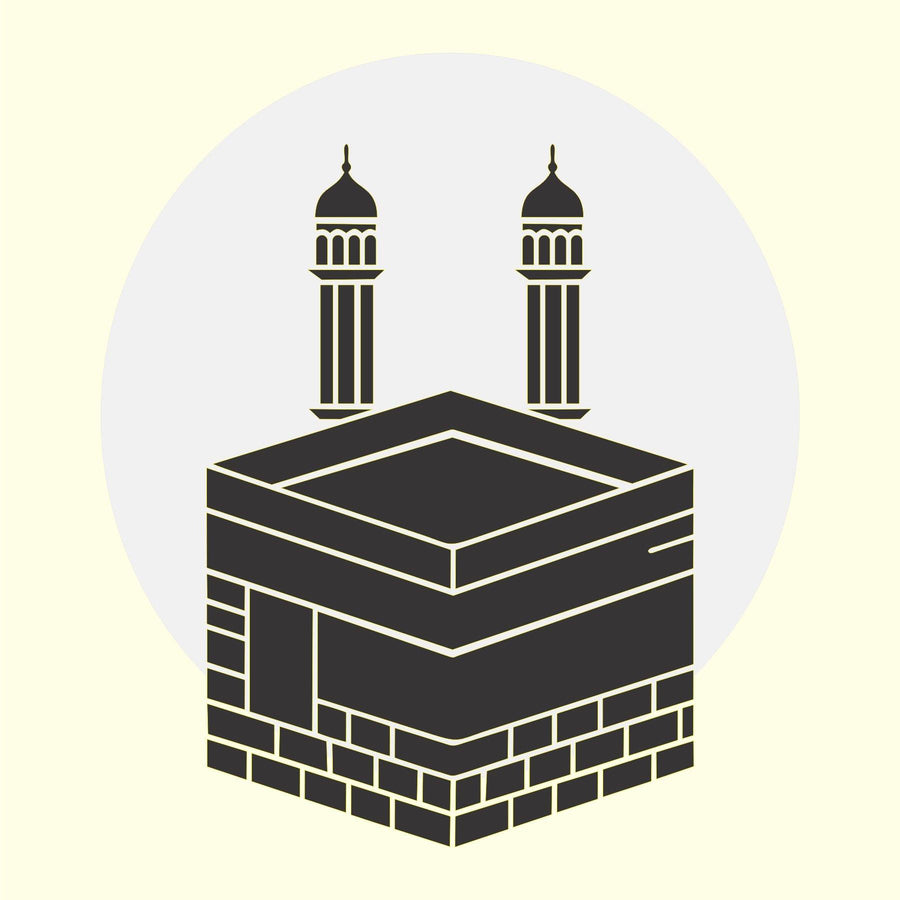 KAABA Stencils Islamic Reusable Stencil for Canvas and wall Painting - imartdecor.com