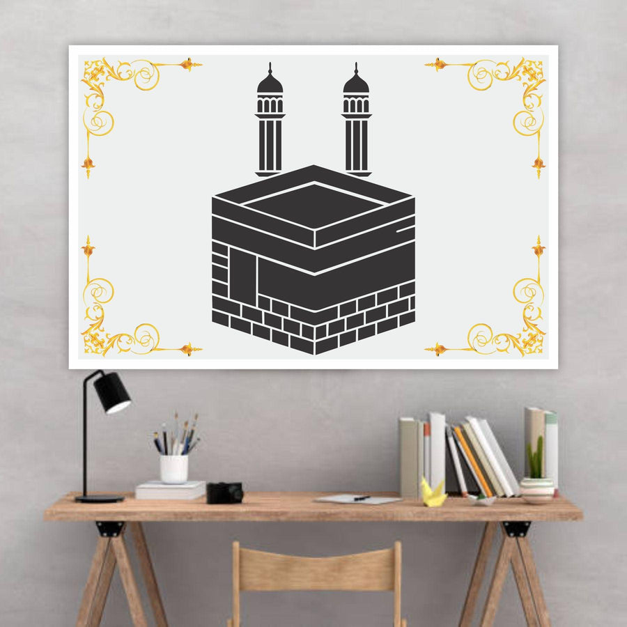 KAABA Stencils Islamic Reusable Stencil for Canvas and wall Painting - imartdecor.com