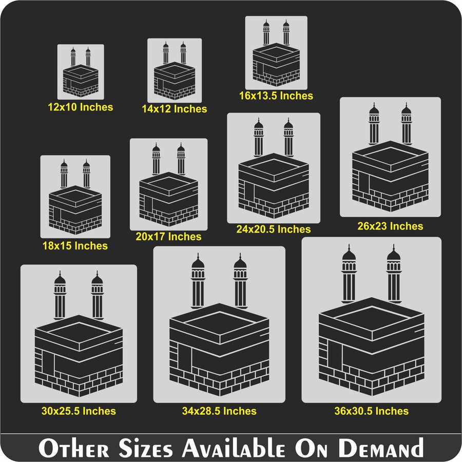 KAABA Stencils Islamic Reusable Stencil for Canvas and wall Painting - imartdecor.com
