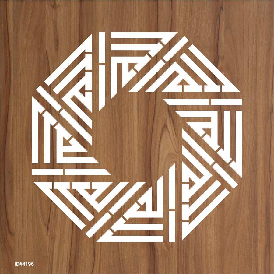 Allah Name in Kufic Round Calligraphy Islamic Reusable Stencil for Canvas and wall painting.ID# 4196 - imartdecor.com