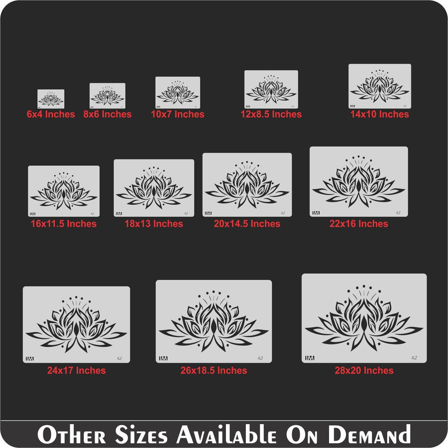Floral Flower Reusable Stencil for Canvas and wall painting - imartdecor.com