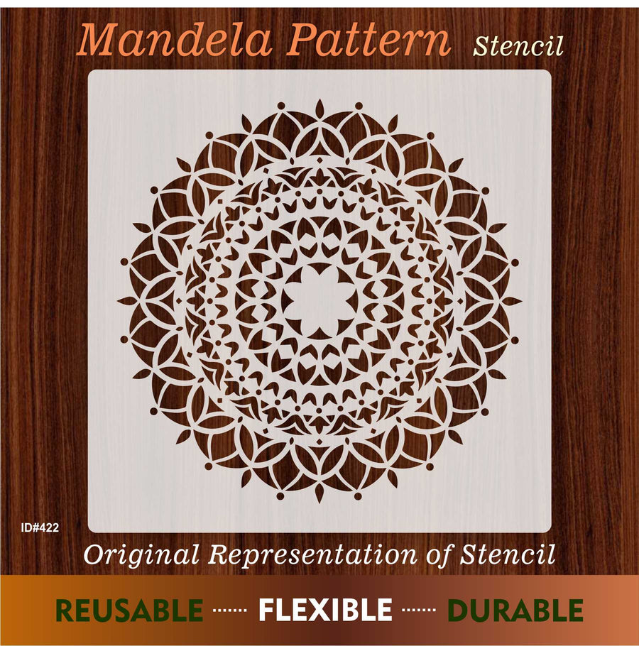 Pattern Mandela Design for Wall Decor , Canvas Background & living Rooms Reusable Stencil For Canvas And Wall Painting.ID# 422 - imartdecor.com