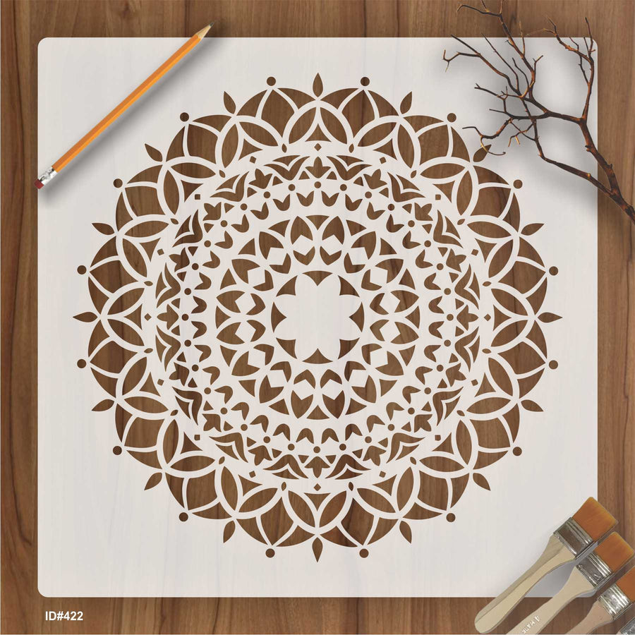 Pattern Mandela Design for Wall Decor , Canvas Background & living Rooms Reusable Stencil For Canvas And Wall Painting.ID# 422 - imartdecor.com