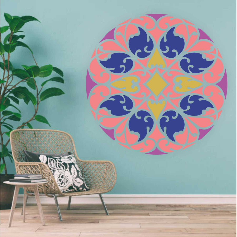 Pattern Mandala Design for Wall Decor Reusable Stencil For Canvas And Wall Painting.ID# 424 - imartdecor.com