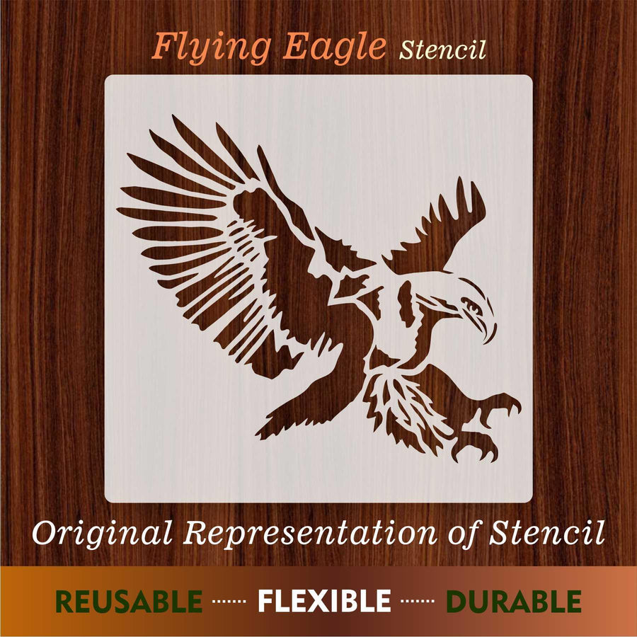 Flying Eagle Reusable Stencil for Canvas and wall painting - imartdecor.com