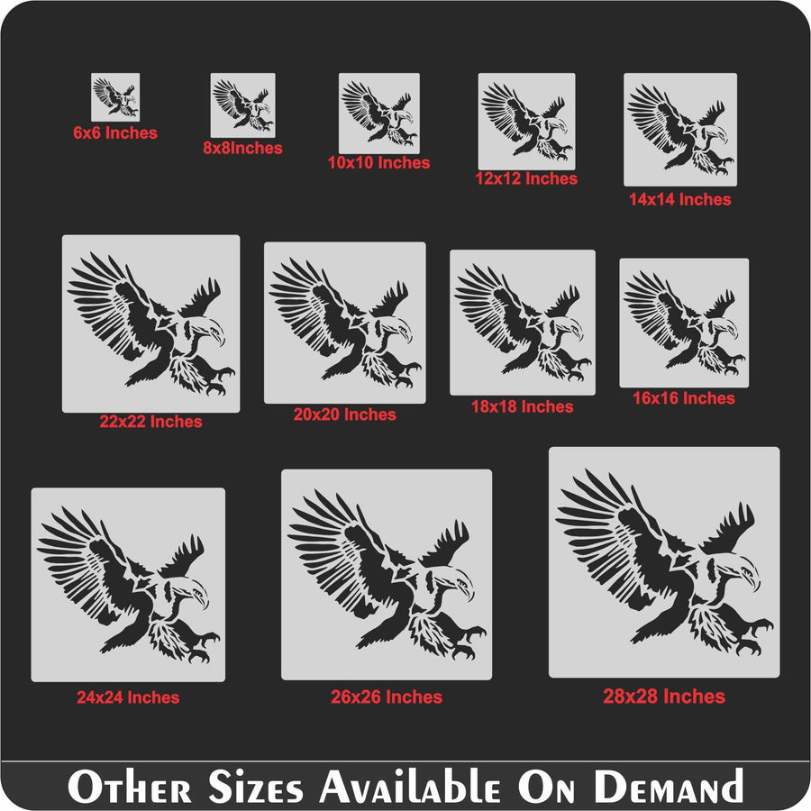 Flying Eagle Reusable Stencil for Canvas and wall painting - imartdecor.com