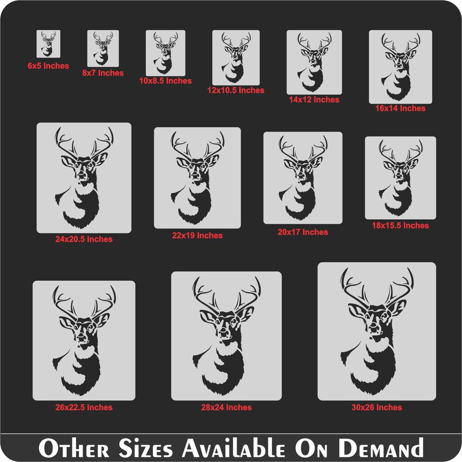 Deer Head Reusable Stencil for Canvas and wall painting - imartdecor.com