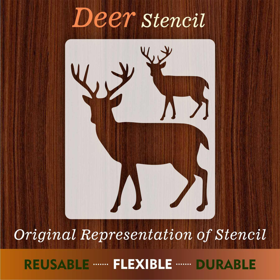 Deer Reusable Stencil for Canvas and wall painting - imartdecor.com