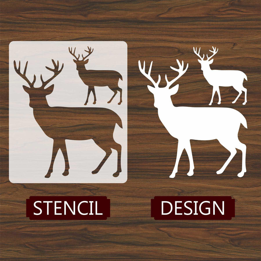 Deer Reusable Stencil for Canvas and wall painting - imartdecor.com