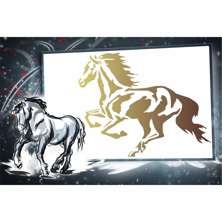 Running Horse Reusable Stencil for Canvas and wall painting - imartdecor.com