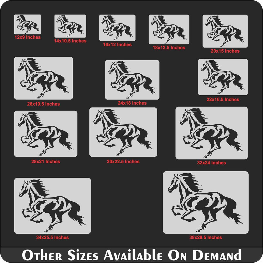 Running Horse Reusable Stencil for Canvas and wall painting - imartdecor.com