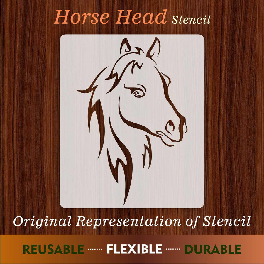 Horse Head Reusable Stencil for Canvas and wall painting - imartdecor.com