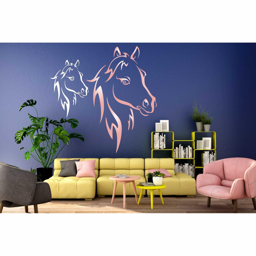 Horse Head Reusable Stencil for Canvas and wall painting - imartdecor.com