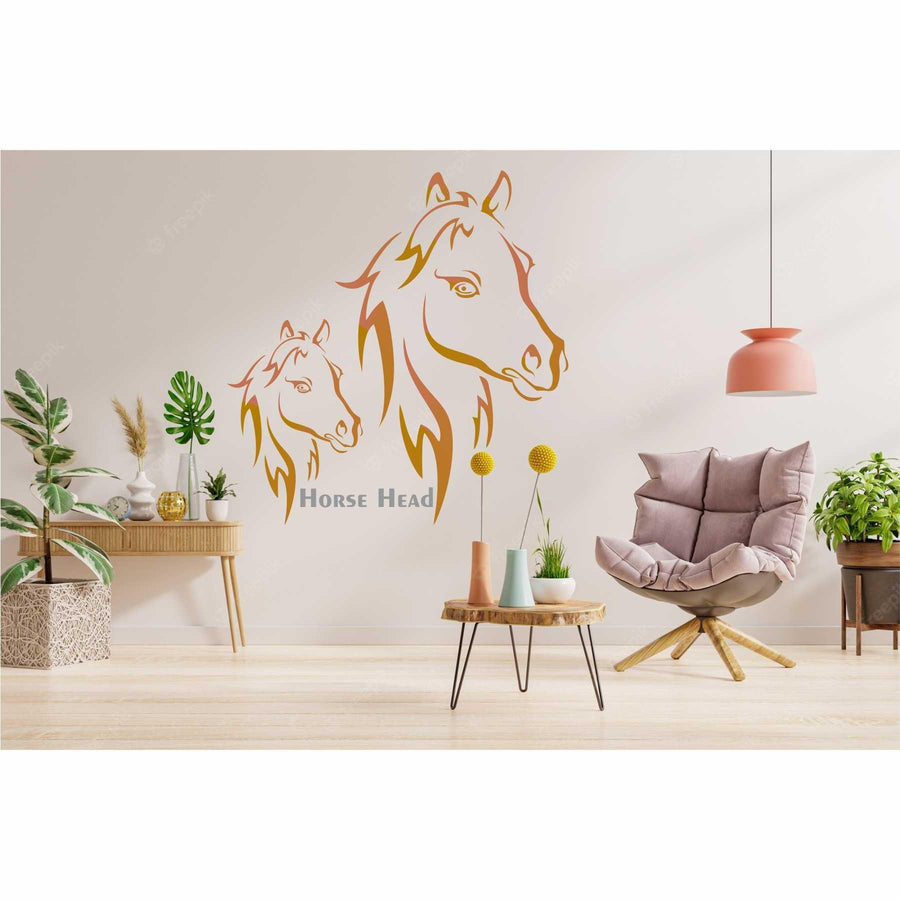 Horse Head Reusable Stencil for Canvas and wall painting - imartdecor.com