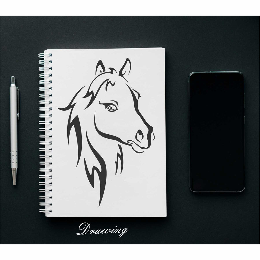 Horse Head Reusable Stencil for Canvas and wall painting - imartdecor.com