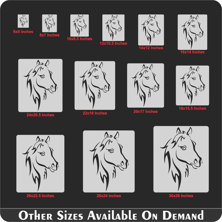 Horse Head Reusable Stencil for Canvas and wall painting - imartdecor.com