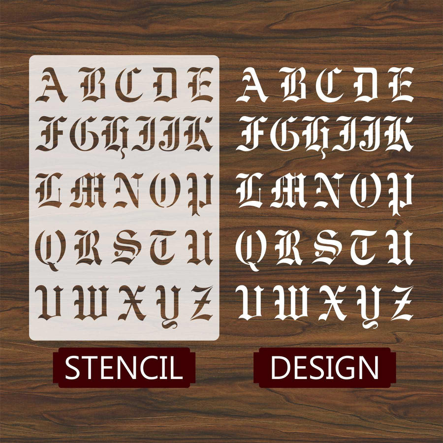 Capital Alphabets Reusable Stencil for Canvas and wall painting - imartdecor.com