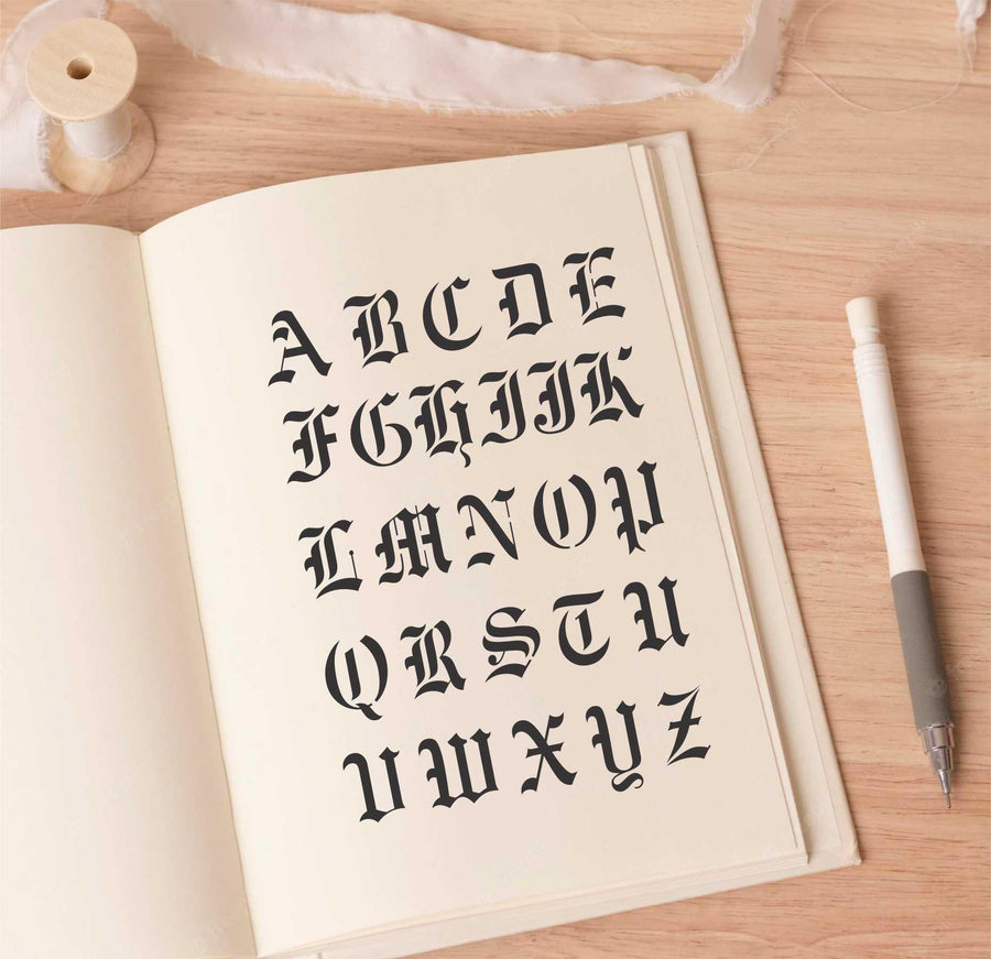 Capital Alphabets Reusable Stencil for Canvas and wall painting - imartdecor.com