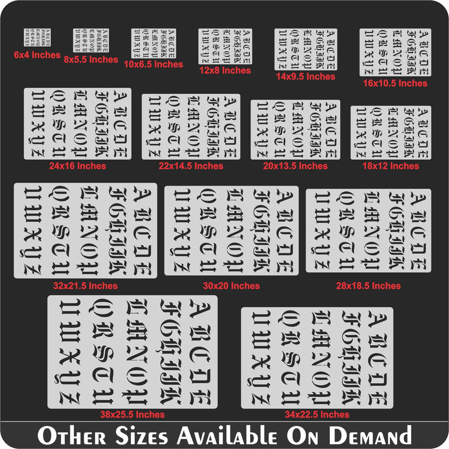 Capital Alphabets Reusable Stencil for Canvas and wall painting - imartdecor.com