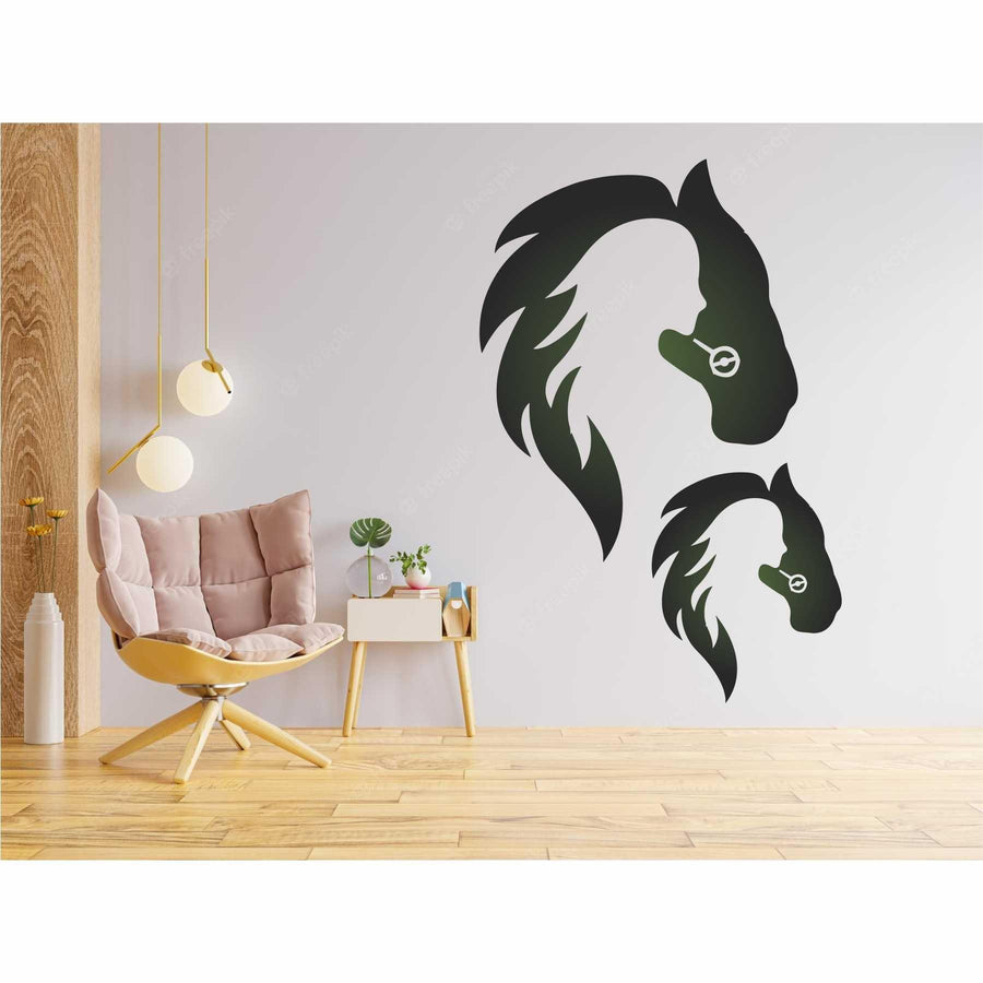 Horse & Girl Reusable Stencil for Canvas and wall painting - imartdecor.com
