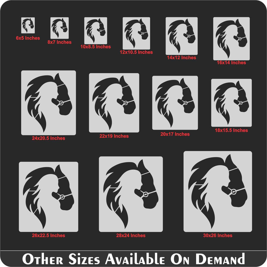 Horse & Girl Reusable Stencil for Canvas and wall painting - imartdecor.com
