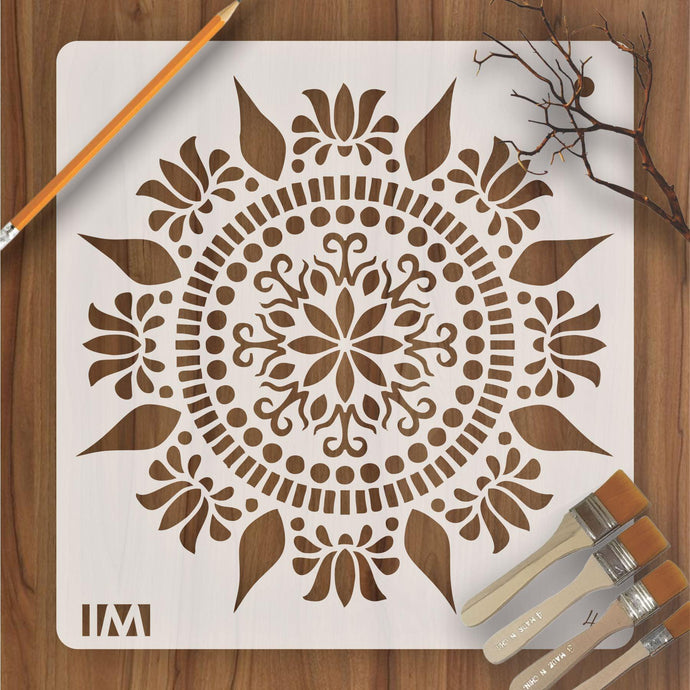 Mandala  Art Reusable Stencil for Canvas and wall painting - imartdecor.com