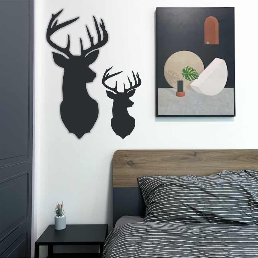 Cristmas Deer Head Reusable Stencil for Canvas and wall painting - imartdecor.com