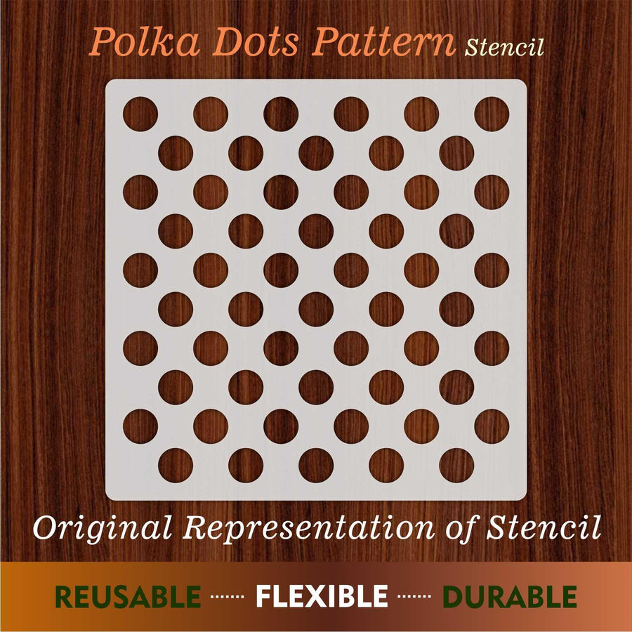 Polka Dots Pattern Reusable Stencil For Canvas And Wall Painting - imartdecor.com
