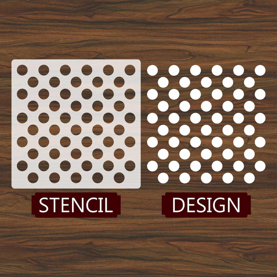 Polka Dots Pattern Reusable Stencil For Canvas And Wall Painting - imartdecor.com