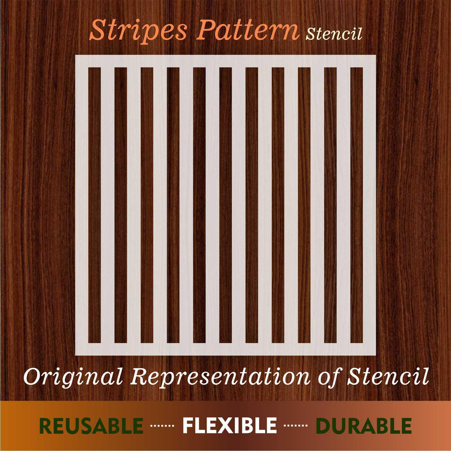 Stripes Pattern Reusable Stencil For Canvas And Wall Painting - imartdecor.com
